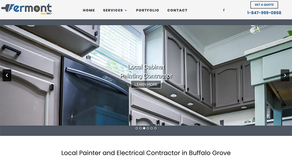 Painter and Electrician Web Design and website development for Fermont Contractors in Mount Prospect