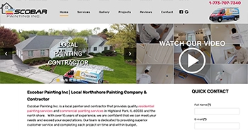 Local Web Design for Painting company and contractor in Highland Park, IL