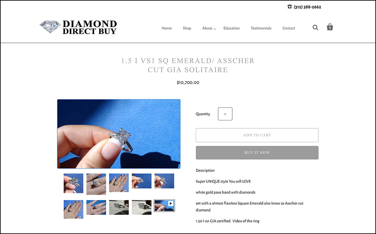 Shopify Website Development Chicago DIAMOND DIRECT BUY