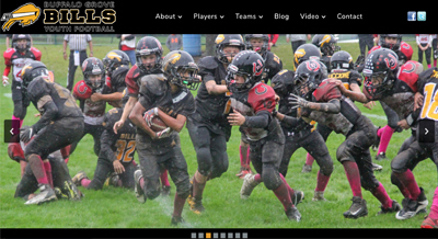 Buffalo Grove Sports Team Website Design for Bills Youth Football